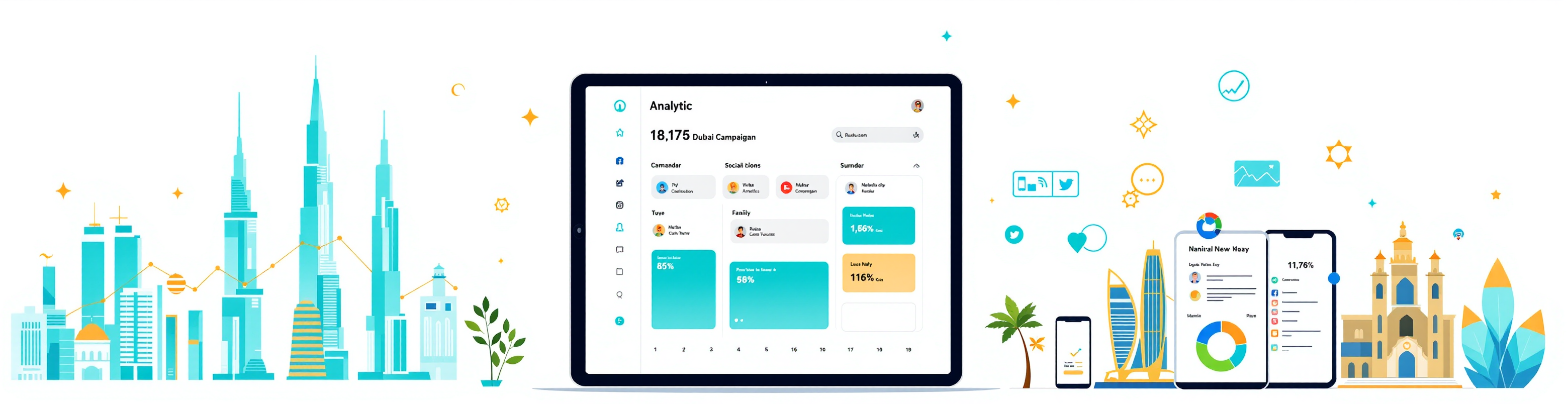 Seasonal marketing automation dashboard for hospitality businesses